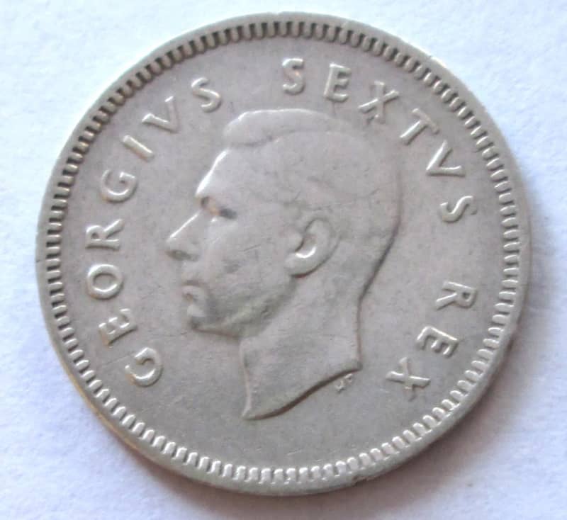 1950 Union of South Africa 3 Pence