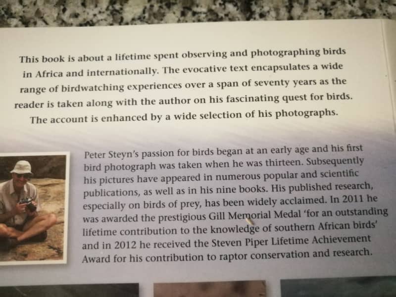 MEMORIES OF A BIRDWATCHER PETER STEYN ( a lifetime of observing & photographing birds in Africa   )