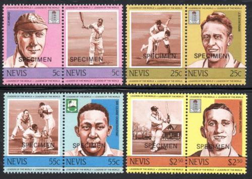 Nevis - 1984 Cricketers SPECIMEN Set MNH SG 211-218