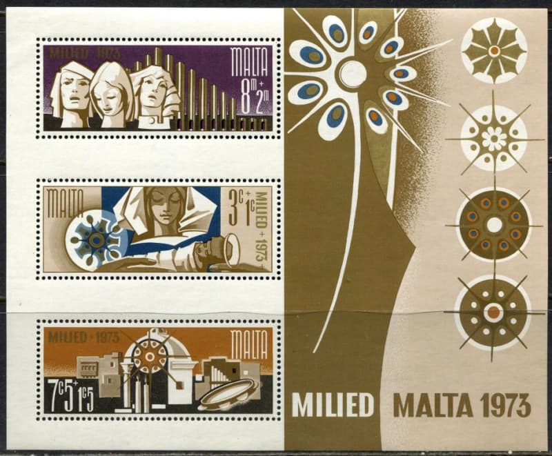 Malta - Christmas Miniature Sheet - 1973 - MNH