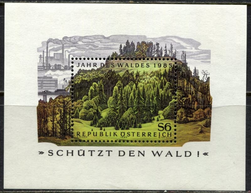 Austria - Trees/Forest - Miniature Sheet - 1985 - MNH