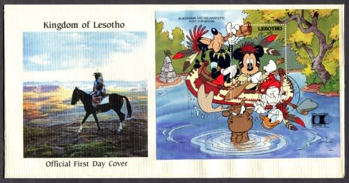 Lesotho - 2 X Miniature Sheet FDC - 1992