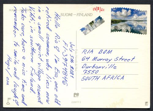 Finland - Modern Used Post Card