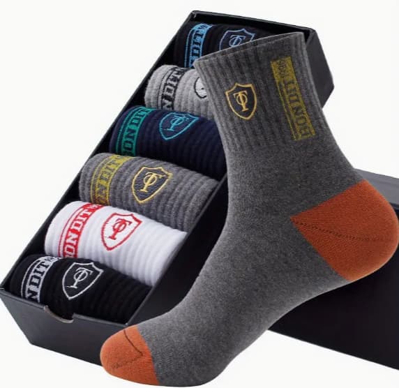 5 Pairs Of Random Colors Men Casual Sports Sock