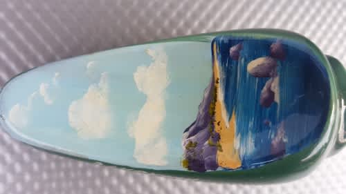 Vintage! - Margate - Hand Painted Seascapes - Ceramic - Salt And Pepper Shakers