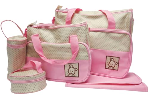 Baby Changing Bag 5 Piece Set - Pink