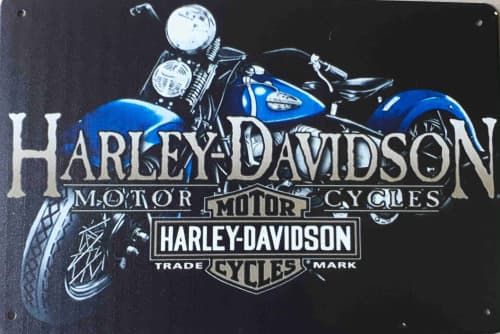 Harley-Davidson motorcycles metal sign