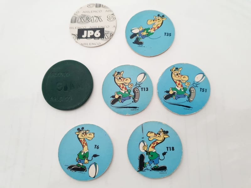 Rugby World Cup 1995 Siama Arlenco Tokens Discs