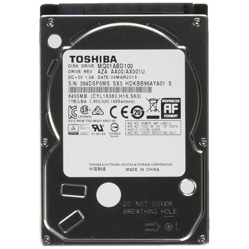 Toshiba 1TB HDD (1000 GB) 1 TB 2.5" Laptop Hard Drive