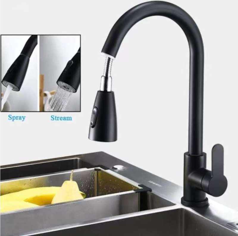 Sinks & Taps Pull Down Kitchen Mixer Tap Matte Black for sale in