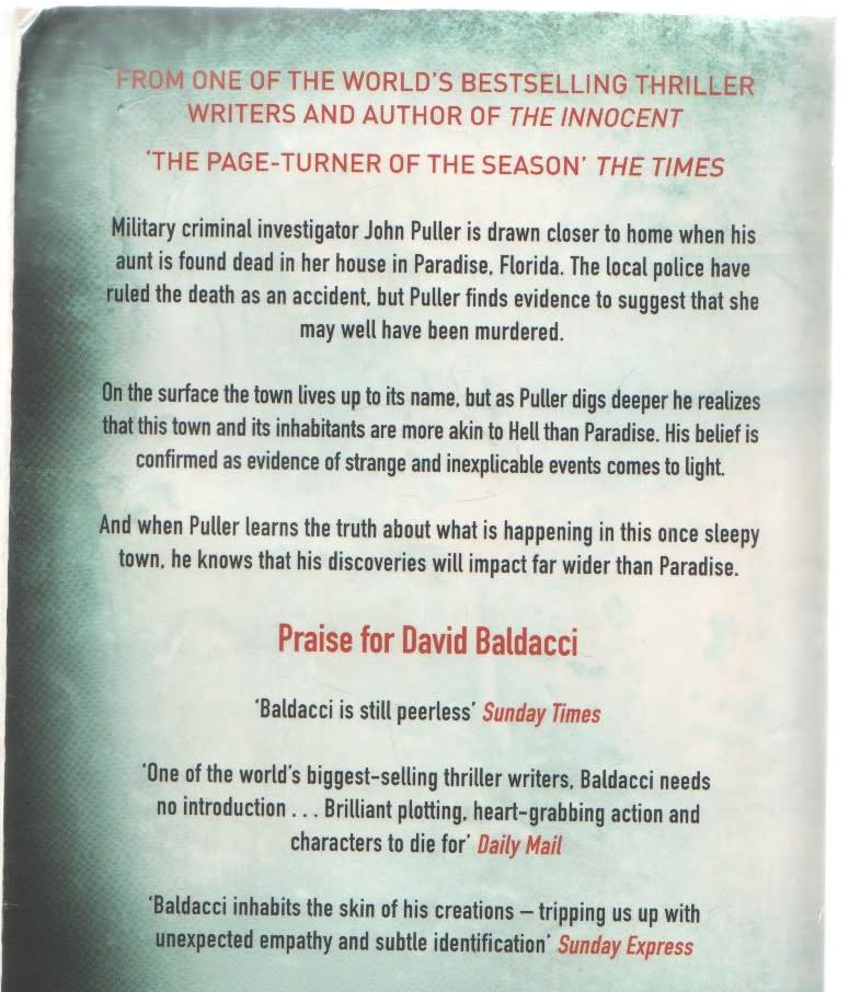 THE FORGOTTEN - DAVID BALDACCI (1 ST PUBLISHED 2012)