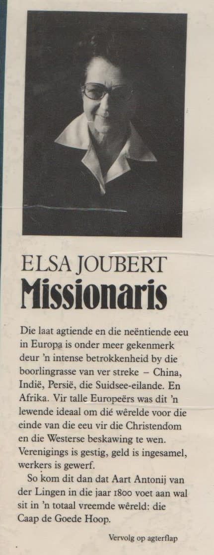 MISSIONARIS - ELSA JOUBERT (1 STE UITGAWE 1988)