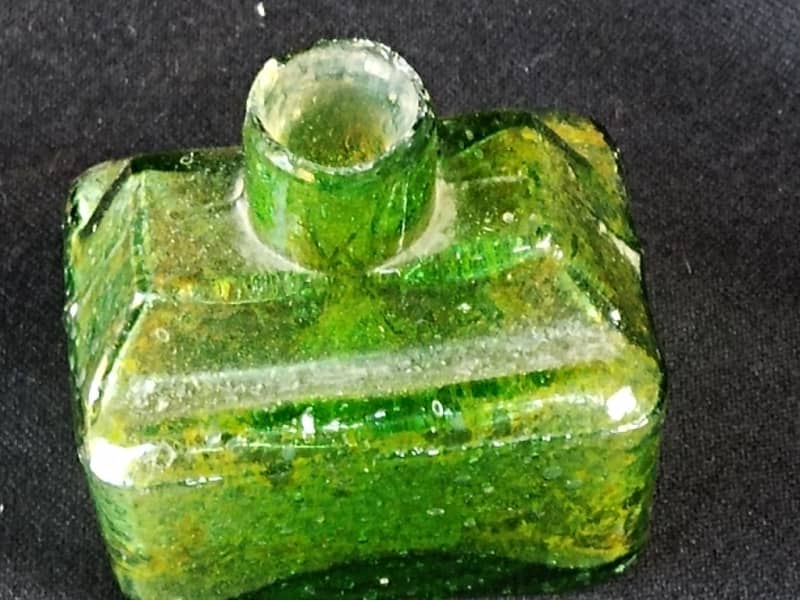 Green Antique ink bottle