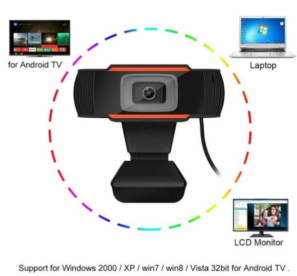 Hd 720P Driver-Free Usb Desktop Webcam With Built-In Microphone