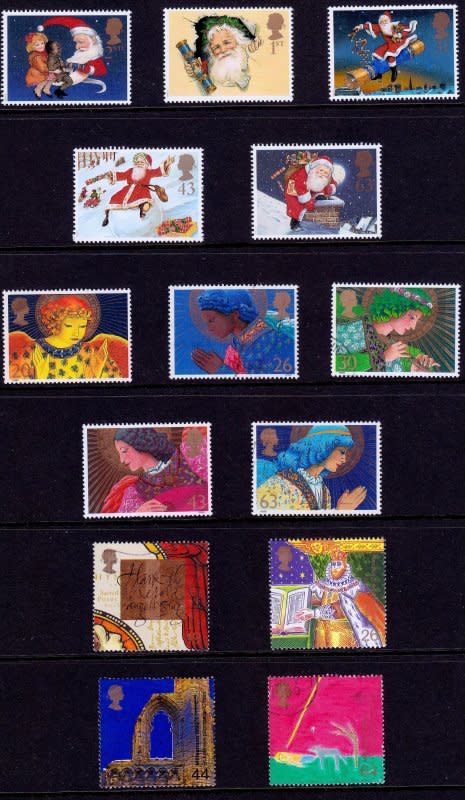 Great Britain,A selection of Christmas Stamps, All self adhesive are MNH.Other stamps are VFU and MH