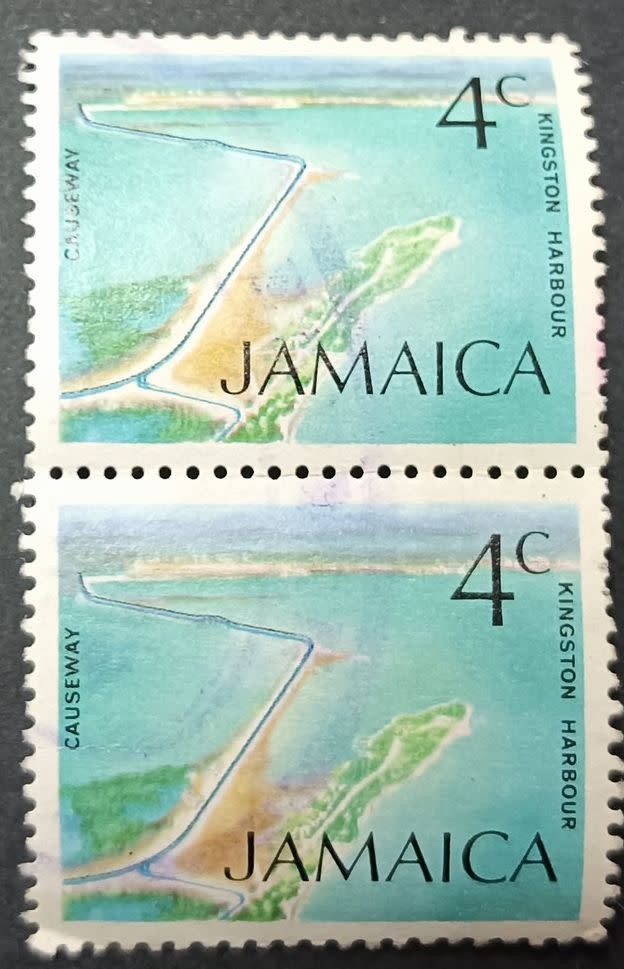 Jamaica 1972 Local Motifs 4C pair Used