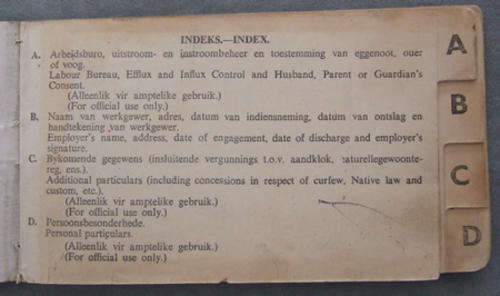Africana - Apartheid South African *Dompas* Reference Bood to Woman was ...