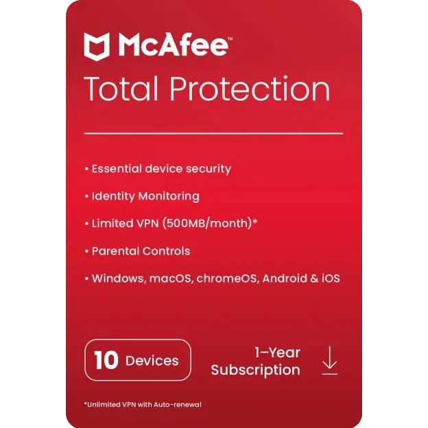 Antivirus & Security McAfee Total Protection 2024 10 Devices 1
