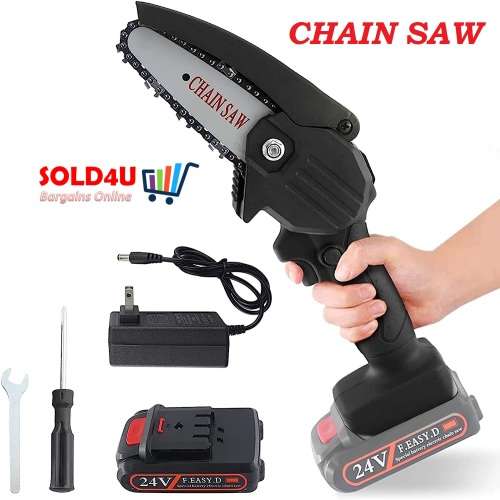 Saws 24V mini electric chainsaw rechargeable 4Inch Lithium Battery
