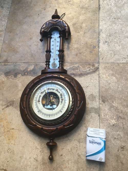 Barometers & Thermometers Antique Walnut LUFFT Holosterie barometer