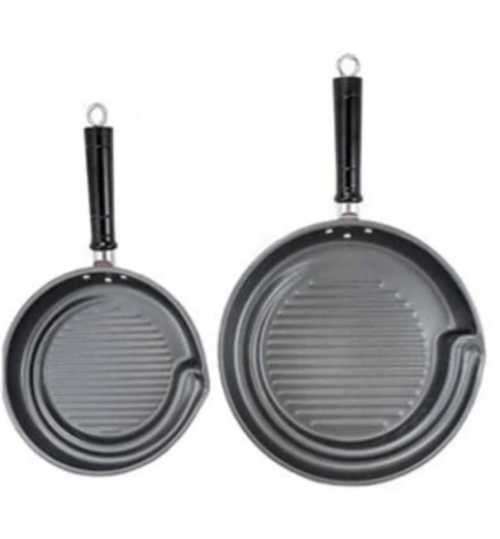 Pans Deluxe NonStick Ribbed Frying Pan Set was sold for R321.00 on