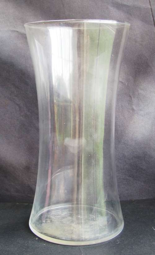 Vases Vintage Tall Hour Glass Shaped Glass Vase for sale in