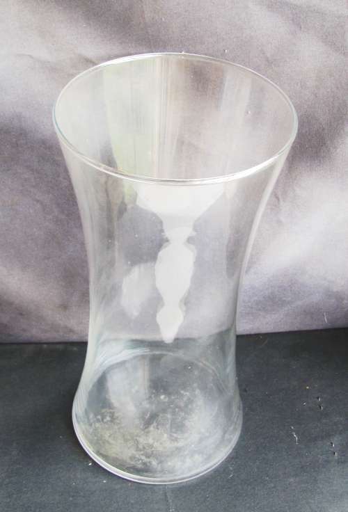 Vases Vintage Tall Hour Glass Shaped Glass Vase for sale in
