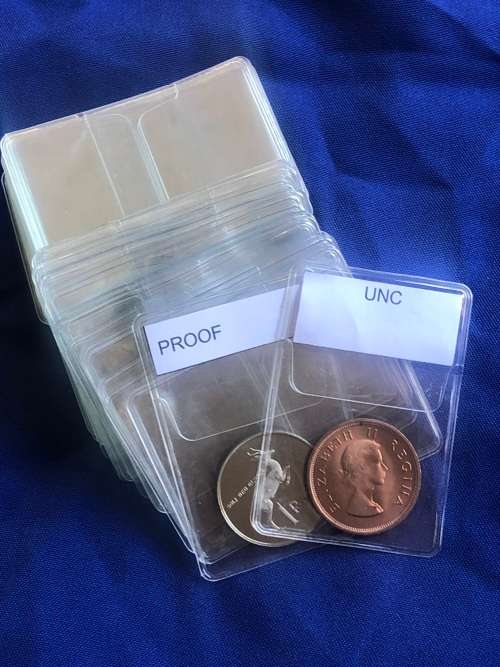 Coin Holders & Pockets Coin plastic pockets.47mm x 47mm.(no coin) for