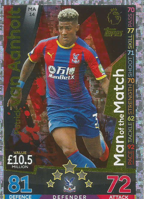 Trading Cards - PATRICK VAN AANHOLT - MATCH ATTAX EXTRA 2019 - GOLD ...