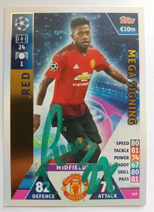 Trading Cards - FRED (Man. United) - TOPPS `MATCH ATTAX Champs League ...