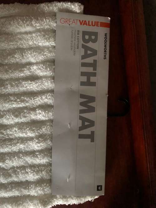 Bathroom Accessories **New** Woolworths Bath Mat was sold for R41.00