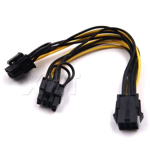 Other Cables & Adaptors - 6-pin PCI Express to 2 x PCIe 8 (6+2) pin ...