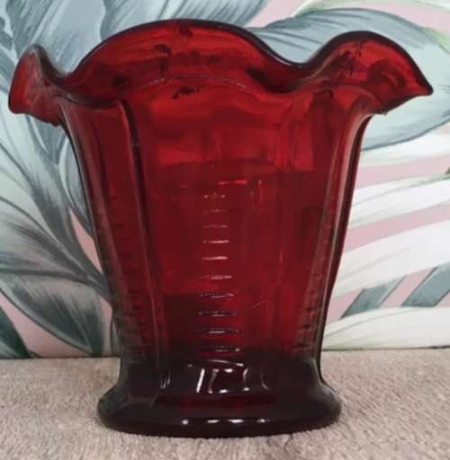 Vases Ruby Red Glass Vase Red Manganese Glass Was Sold For R19500 On 6 Jul At 2101 By Here 7286