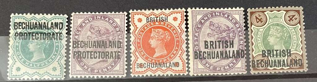 Colonial Britain Bechuanaland Qv 1888 1897 Mint Hinged Collection For