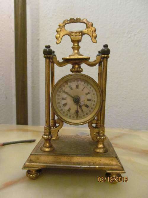 Other Clocks PARKER !! Extremely Rare Antique Parker Patented Brass WindUp Carriage Clock was
