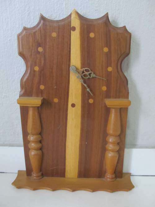 Other Clocks WEST GERMAN !! Tall Vintage Wooden Wall/Mantel Clock