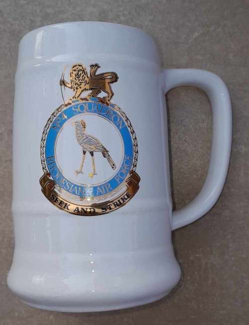 Mugs RHODESIAN AIR FORCE No. 4 Sq. BEER MUG was sold for R250.00 on