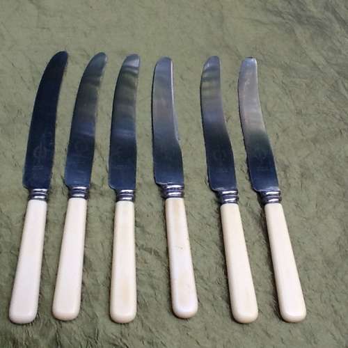 Cutlery - Six Vintage Bone Handle Knives. Size : Large. was sold for ...