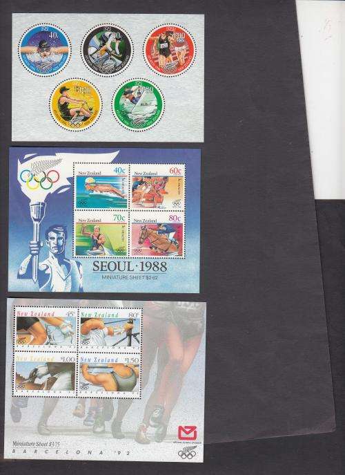 Colonial Britain - NEW ZEALAND-THREE MINI SHEETS FINE MINT-H.R. was ...