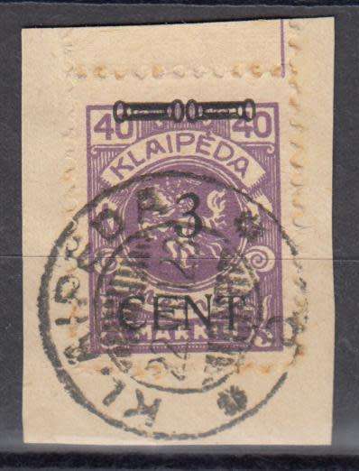 Lithuania - MEMEL-LITHUANIA OCC SG 53 VFU ON PIECE 25 POUNDS for sale ...