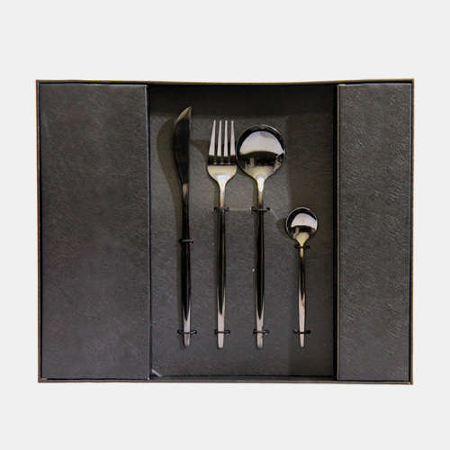 Full Cutlery Sets - Finery - Sleek 24pc Cutlery Set - Black Was Listed ...