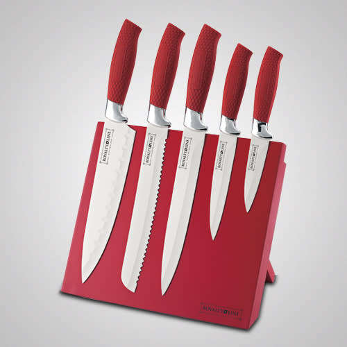 Cookware Sets Royalty Line Knife Set with Stand 5 Piece Stainless