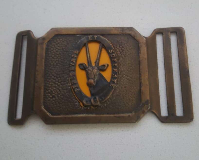 Belts & Buckles SADF 8 SA Infantry Battalion Stable Belt Buckle was sold for R150.00 on 8 Sep