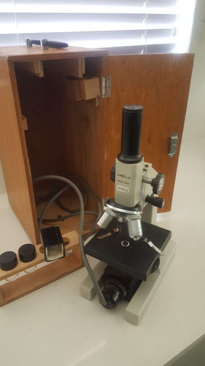 Microscopes Vintage Meiji Made in Japan Microscope With Original Case