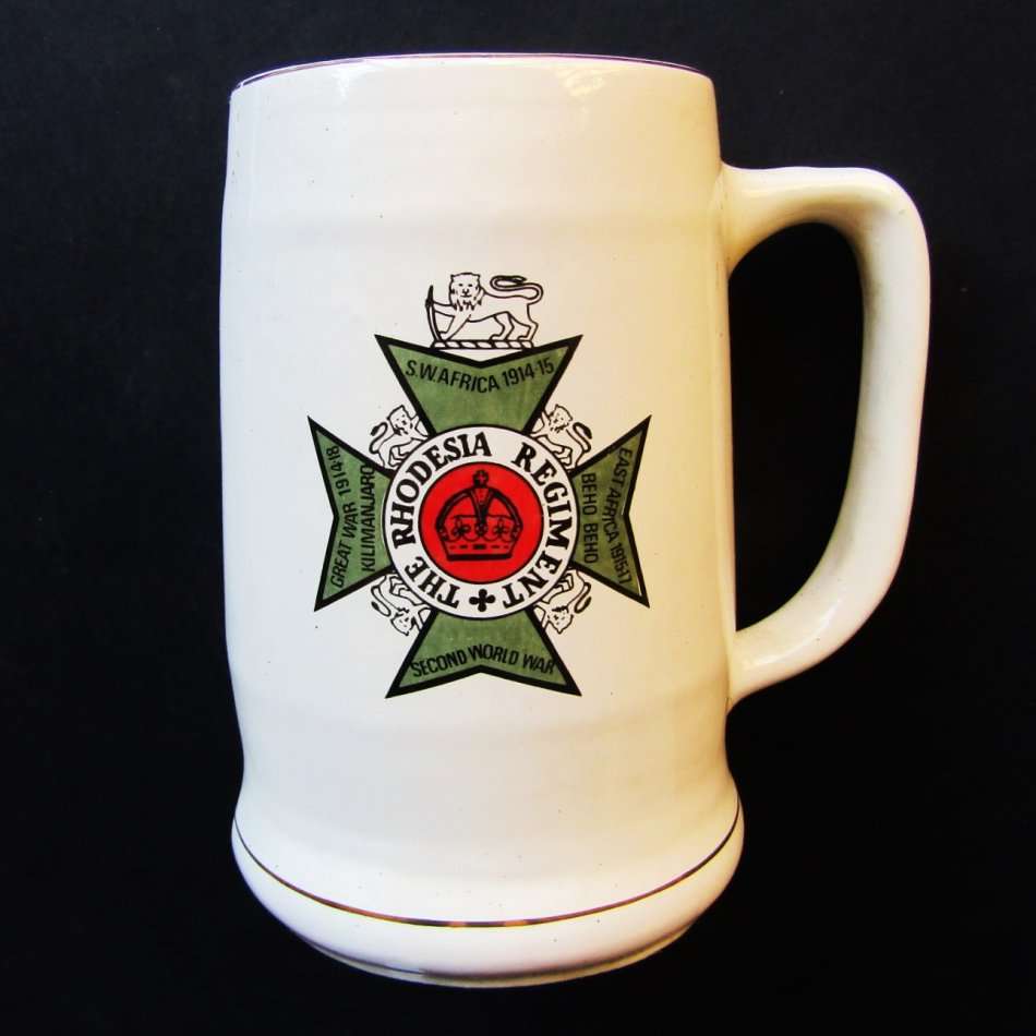 Mugs 1978 Rhodesia Regiment D2 Coy Beer Mug was listed for R140.00 on