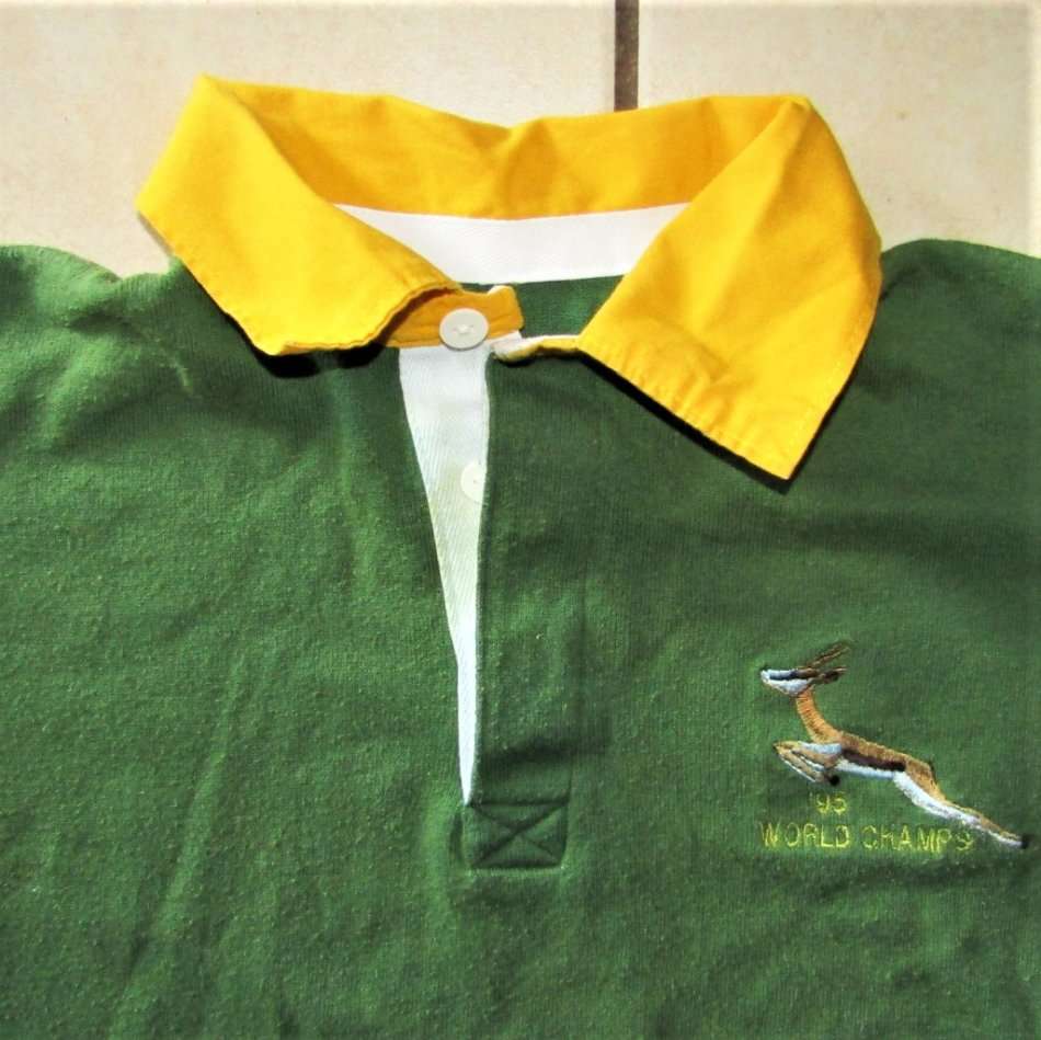 Sporting Memorabilia 1995 Springbok World Champions Rugby Jersey was