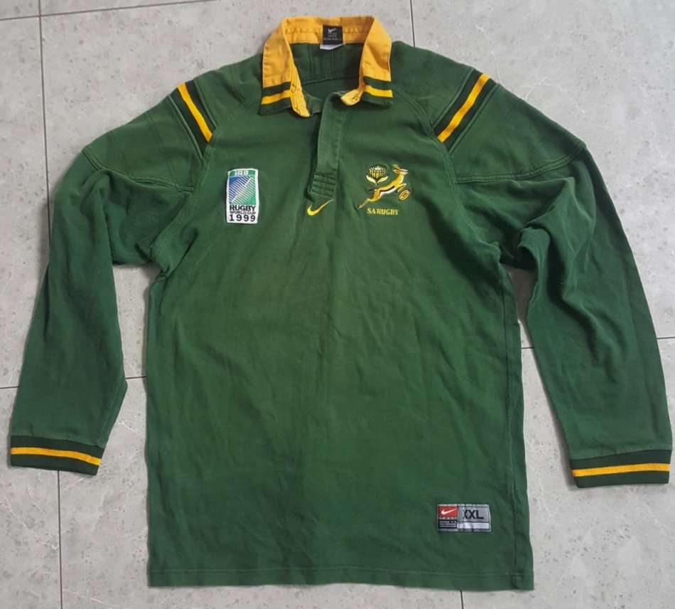 Sporting Memorabilia 1999 World Cup Nike Springbok Rugby Jersey was