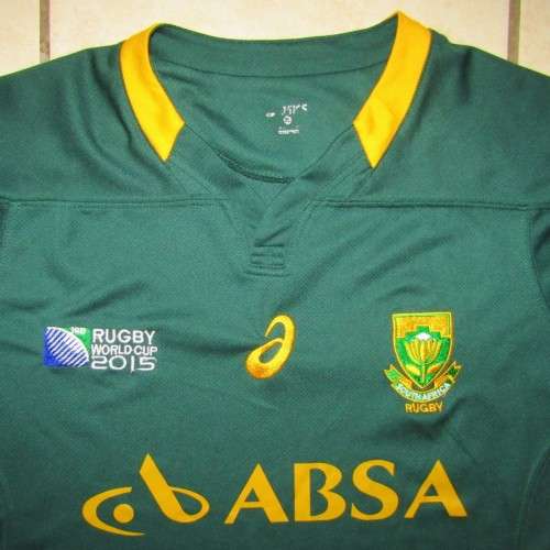 Sporting Memorabilia 2015 World Cup Springbok Rugby Jersey for sale