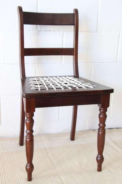 Chairs, Stools & Footstools A stunning solid imbuia "riempie