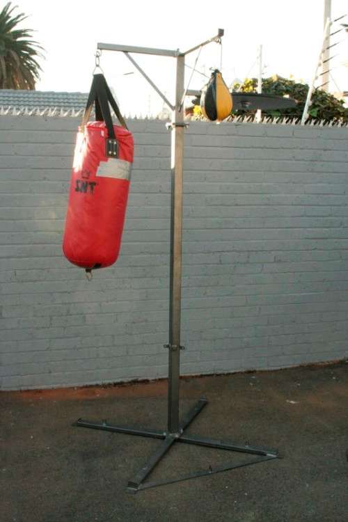 Training Equipment A well made steel boxing stand with a "SNT